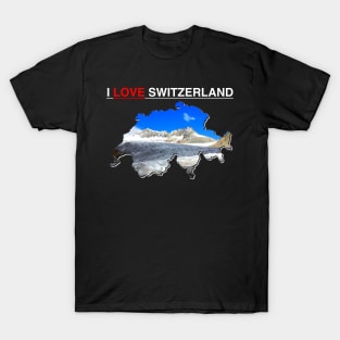 I Love Switzerland Rhone Glacier T-Shirt